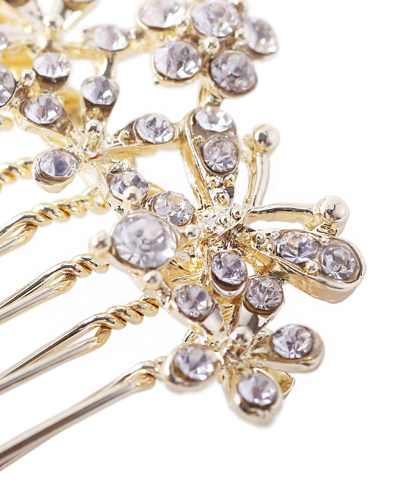 パールとビジューのフラワーガーデンコーム