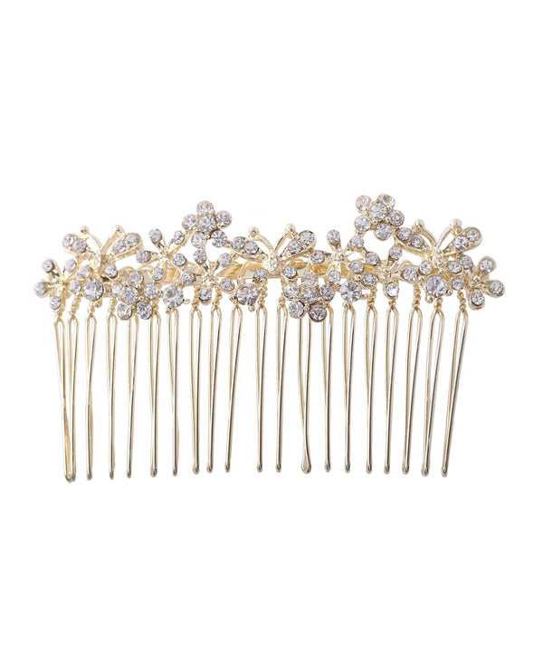 パールとビジューのフラワーガーデンコーム