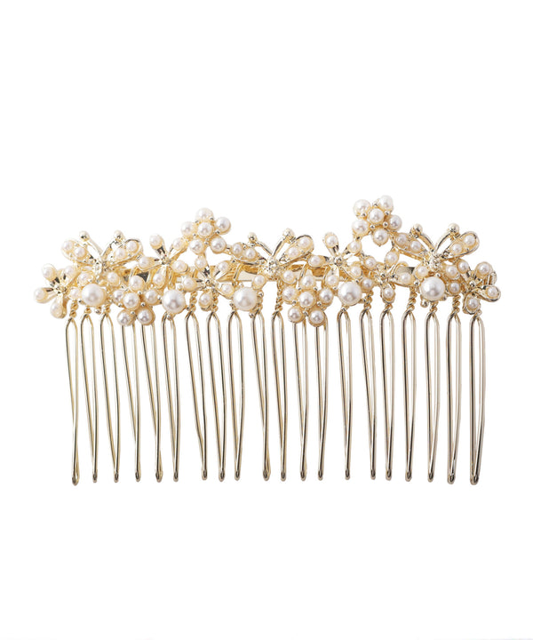 パールとビジューのフラワーガーデンコーム