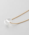 Clear stone chain necklace (set of 2)