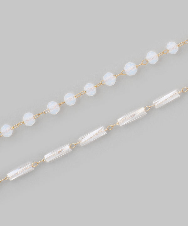 2WAYメタルチャーム×ビーズネックレス