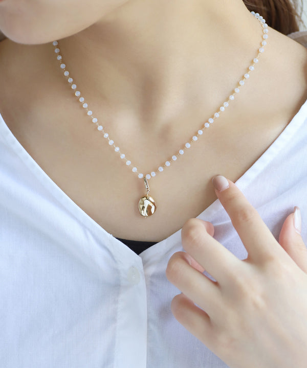 2WAYメタルチャーム×ビーズネックレス