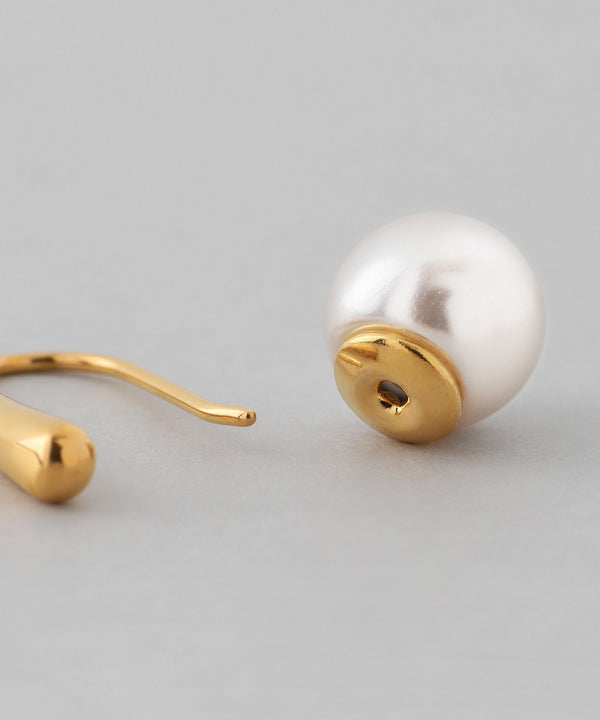 【ステンレス】パールバックキャッチピアス