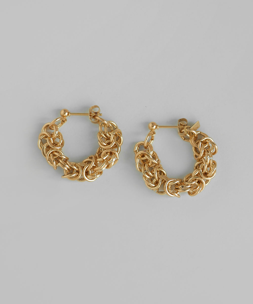 mimi33】チェーンバックキャッチピアス[ステンレス][Ownideal