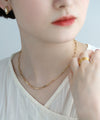 Combination Color Semi-Matte Mantel Necklace