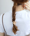 メタルフラワーヘアゴム