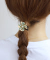 メタルフラワーヘアゴム