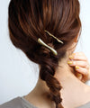 Matte Metal Wave Hairpins (Set of 2)