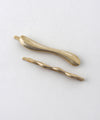 Matte Metal Wave Hairpins (Set of 2)