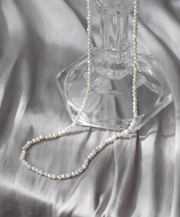 メタルポイントパールネックレス