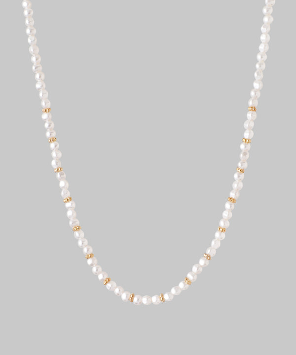 メタルポイントパールネックレス