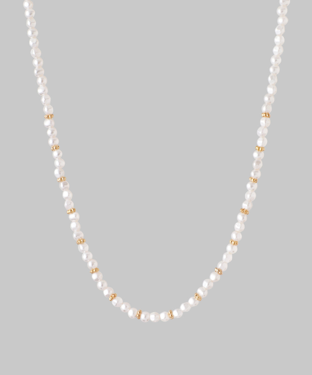 ANEMONE】メタルポイントパールネックレス｜アネモネ・シエナロゼ