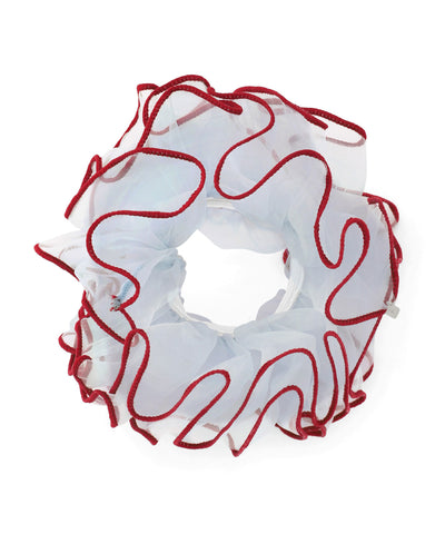 Two-tone organza scrunchie