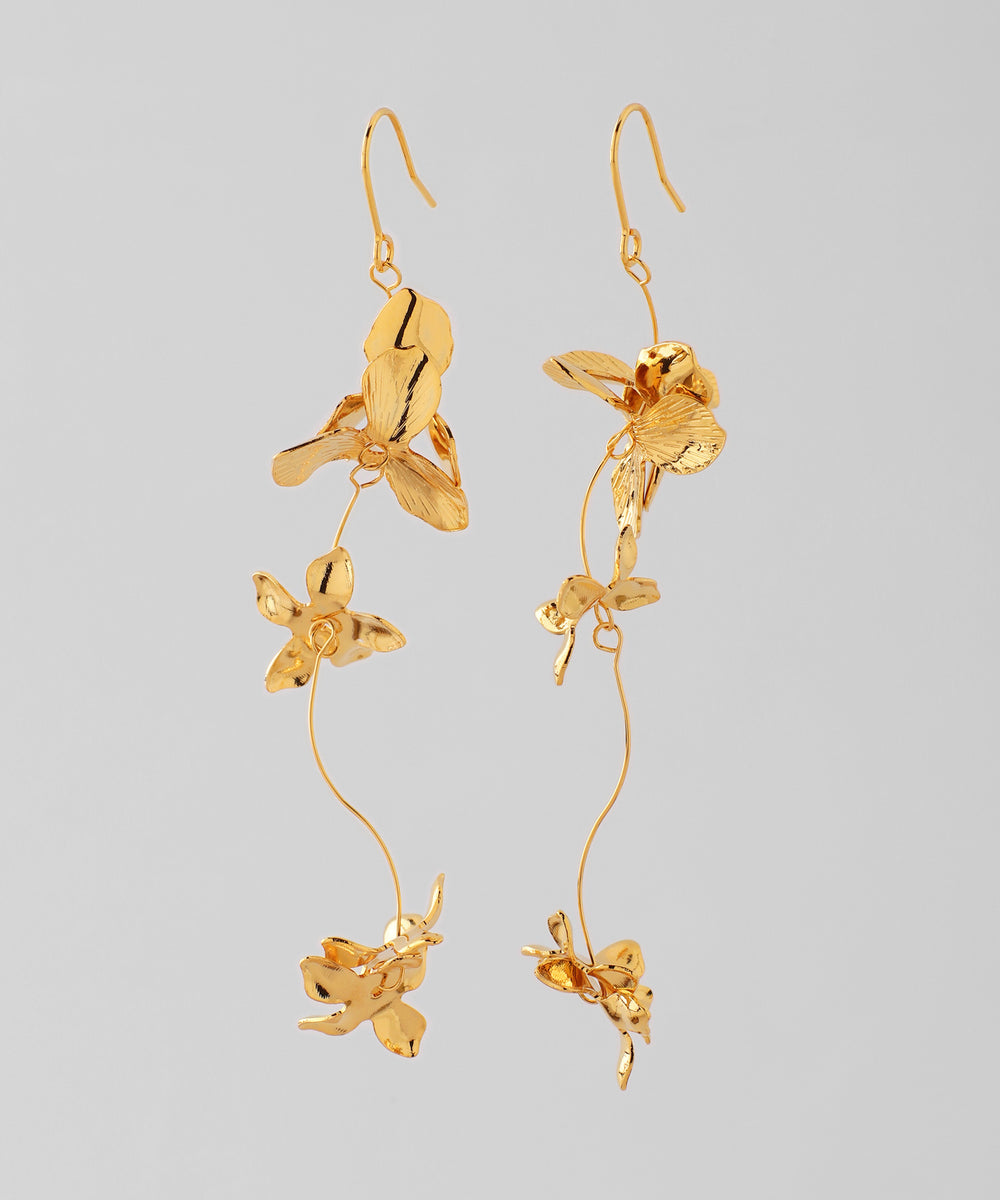 mimi33】フラワーロングフックピアス[Sheerchic]｜アネモネ