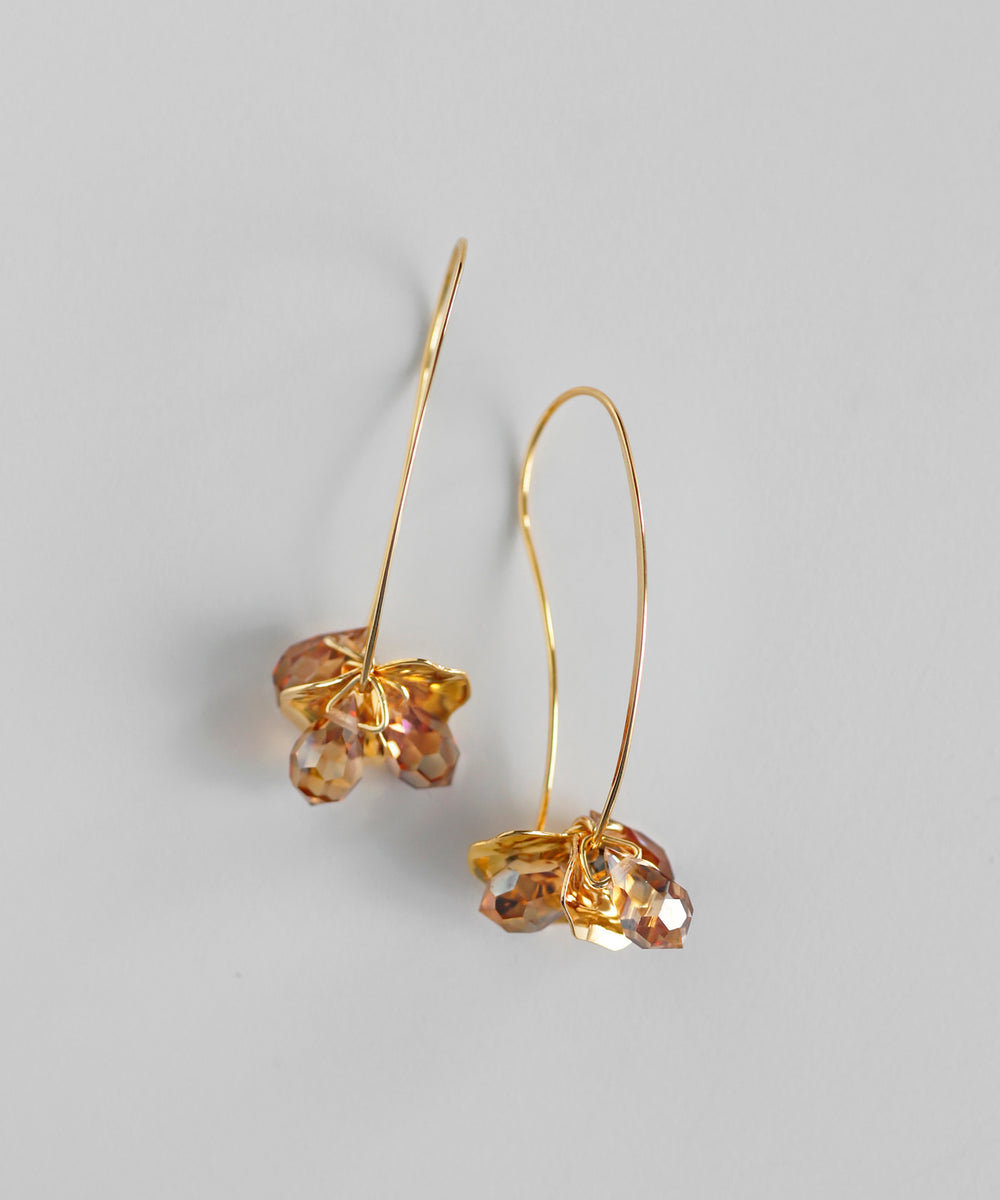 mimi33】フラワーフックピアス[Sheerchic]｜アネモネ・シエナロゼ