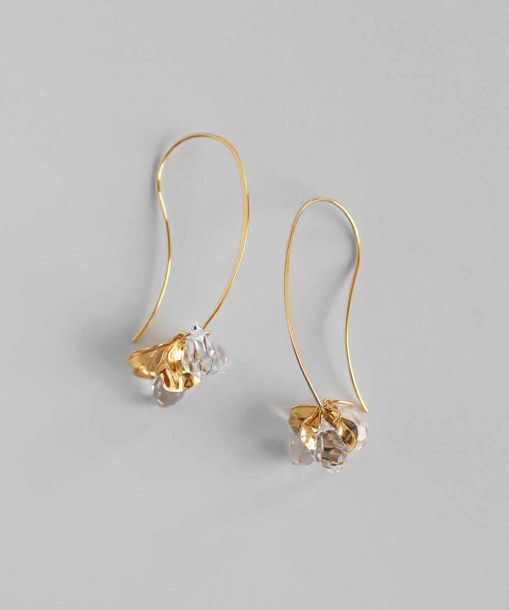 mimi33】フラワーフックピアス[Sheerchic]｜アネモネ・シエナロゼ