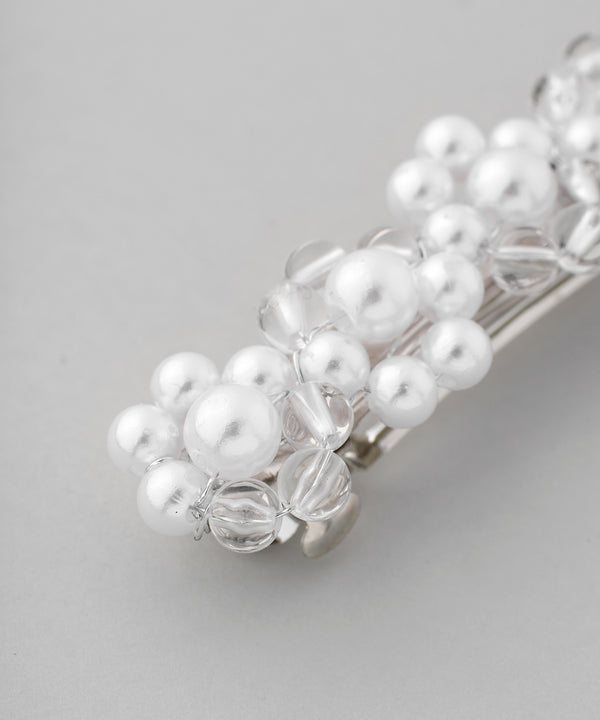 ビーズフラワーバレッタ