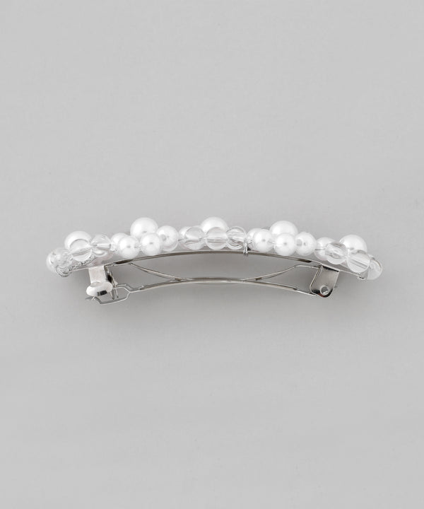 ビーズフラワーバレッタ