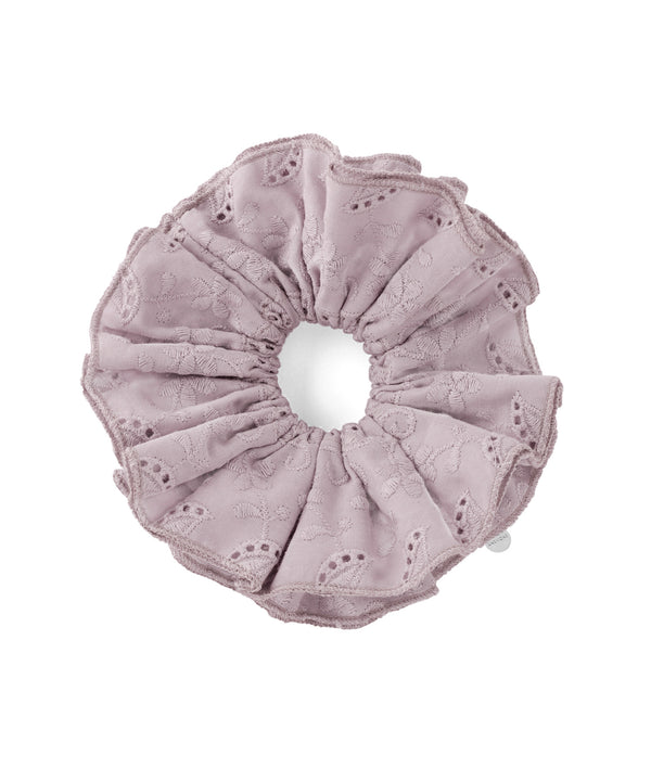 フラワー刺繍シュシュ