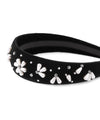 Pearl flower x jeweled velvet headband
