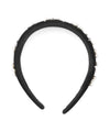 Pearl flower x jeweled velvet headband