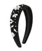 Pearl flower x jeweled velvet headband