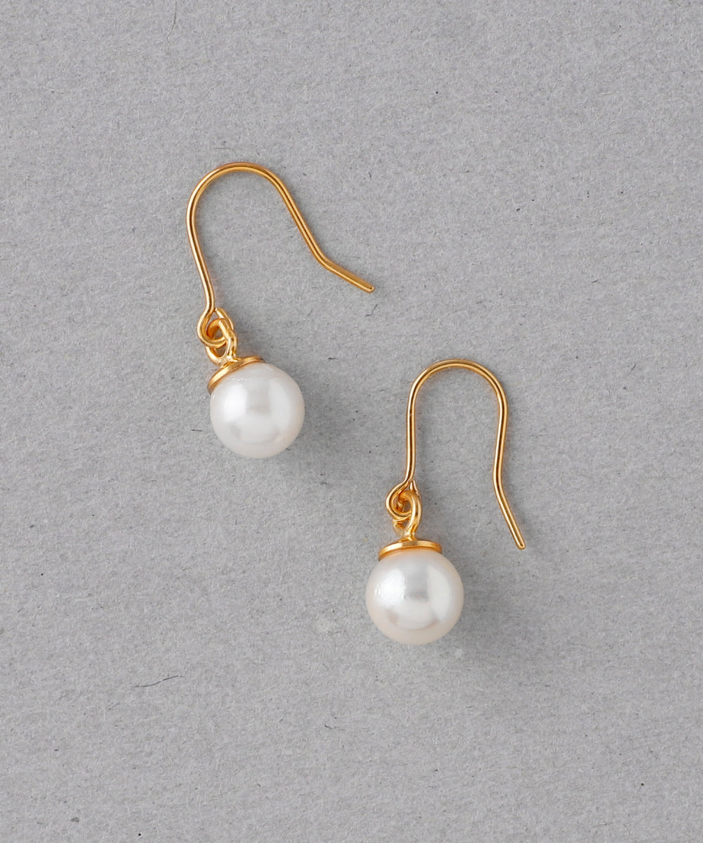 ANEMONE】本真珠のシンプルフックピアス[中][ジャルビジュー]｜SANPO