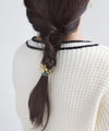 メタルフラワーヘアゴム