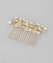 Pearl x Metal Flower Comb