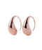 Curved drop hoop earrings