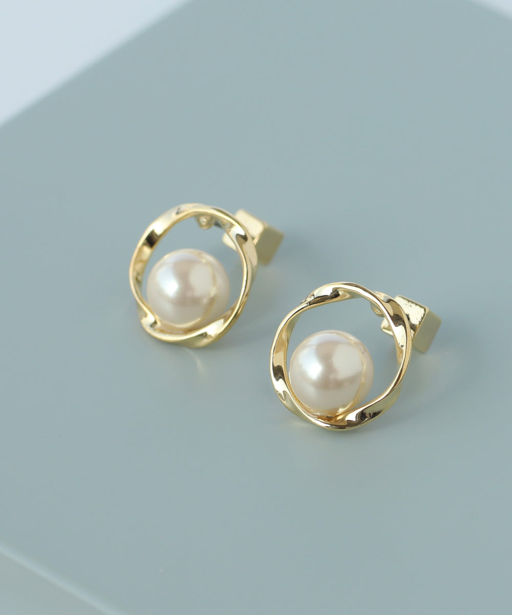 mimi33】パール×メタルのラウンドピアス[Sheerchic]｜SANPO ONLINE