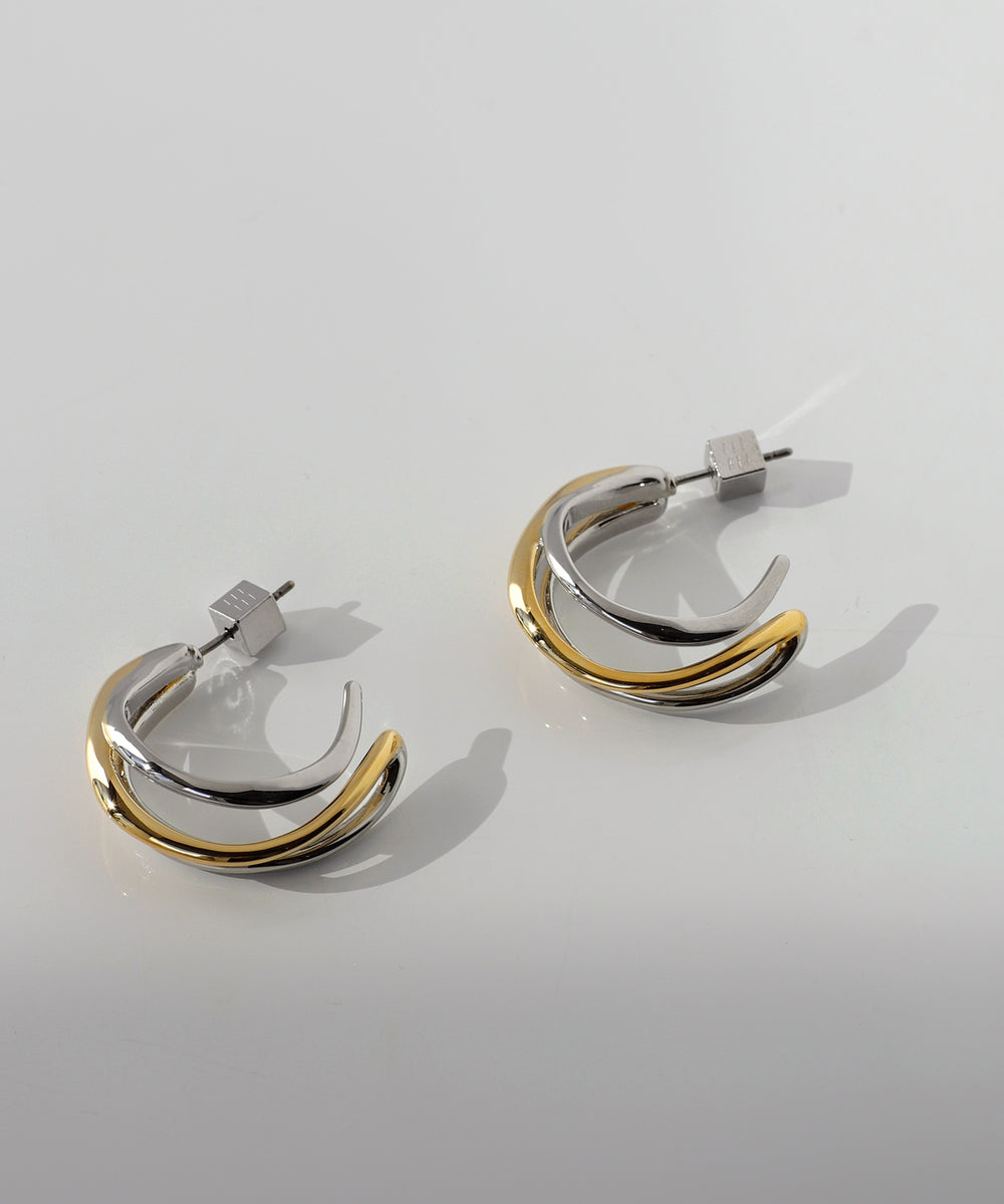 mimi33】コンビカラーフープラインピアス[Ownideal]｜SANPO ONLINE