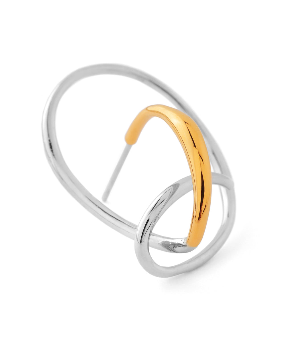 mimi33】コンビカラーループフープピアス[Sheerchic]｜アネモネ