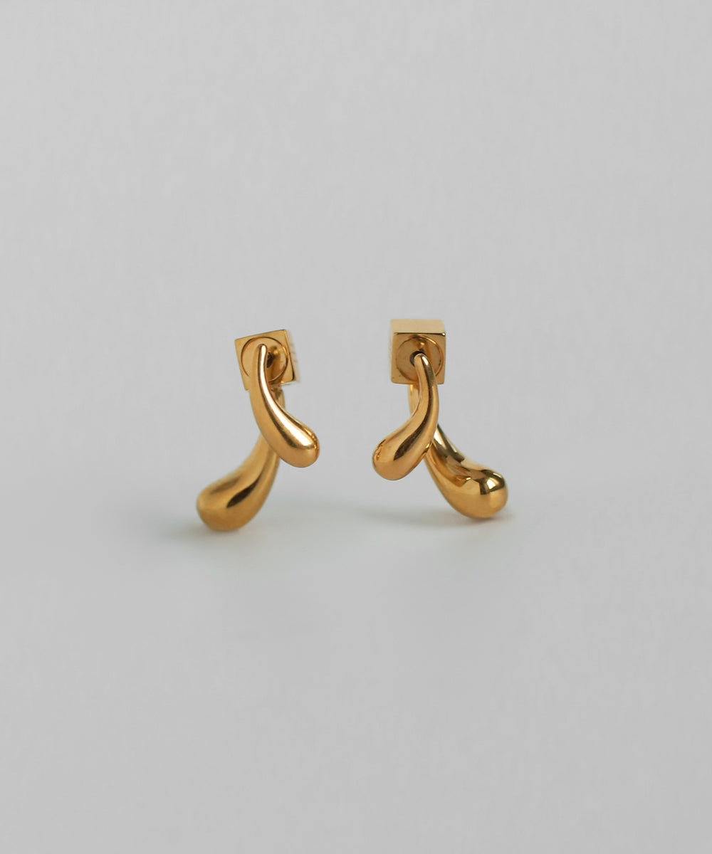 mimi33】ドロップバックキャッチピアス[ステンレス][Basic]｜アネモネ