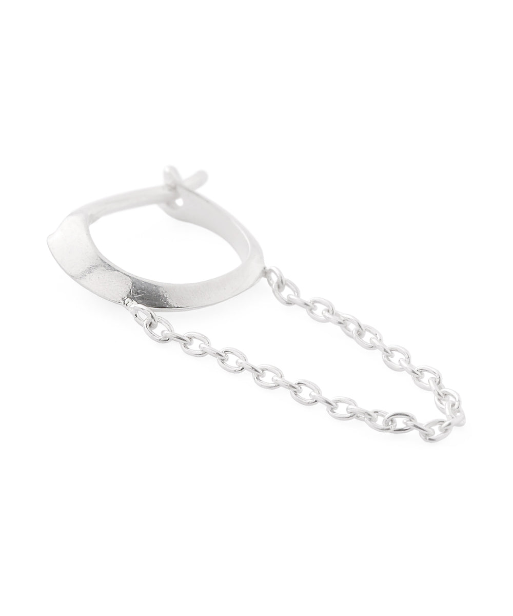 mimi33】ビジュー×チェーンアシメピアス[silver925][Sheerchic