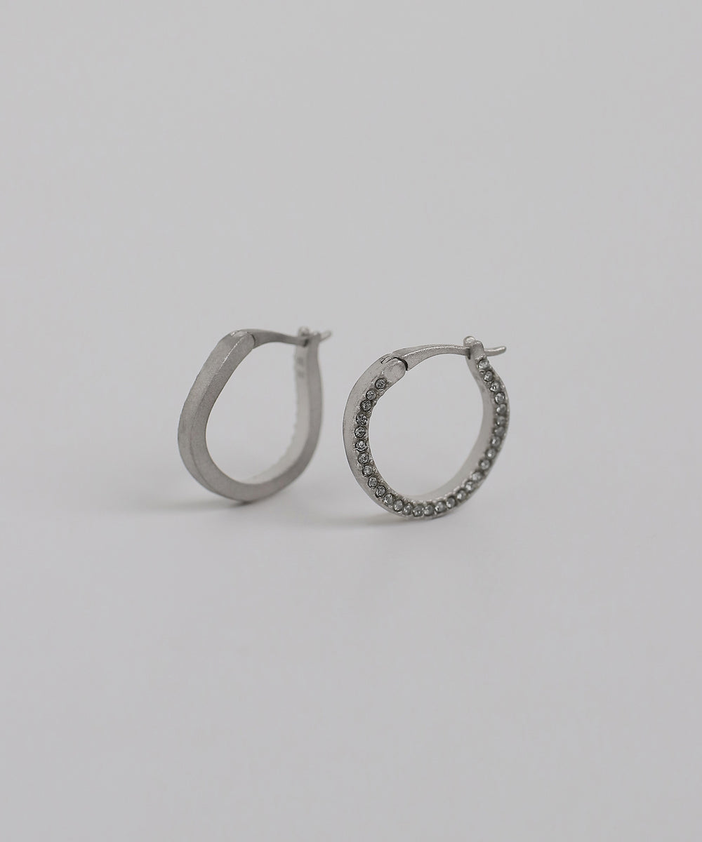 mimi33] Zero Hoop Earrings [Bijoux] [Sheerchic]｜Anemone, Siena