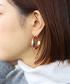 Large craft-style metal hoop earrings