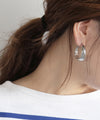 Large craft-style metal hoop earrings