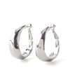 Large craft-style metal hoop earrings