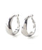 Large craft-style metal hoop earrings