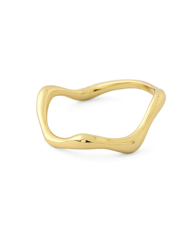 Wave Line Pinky Ring