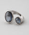 Clear stone fork ring