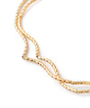 Double wave line necklace