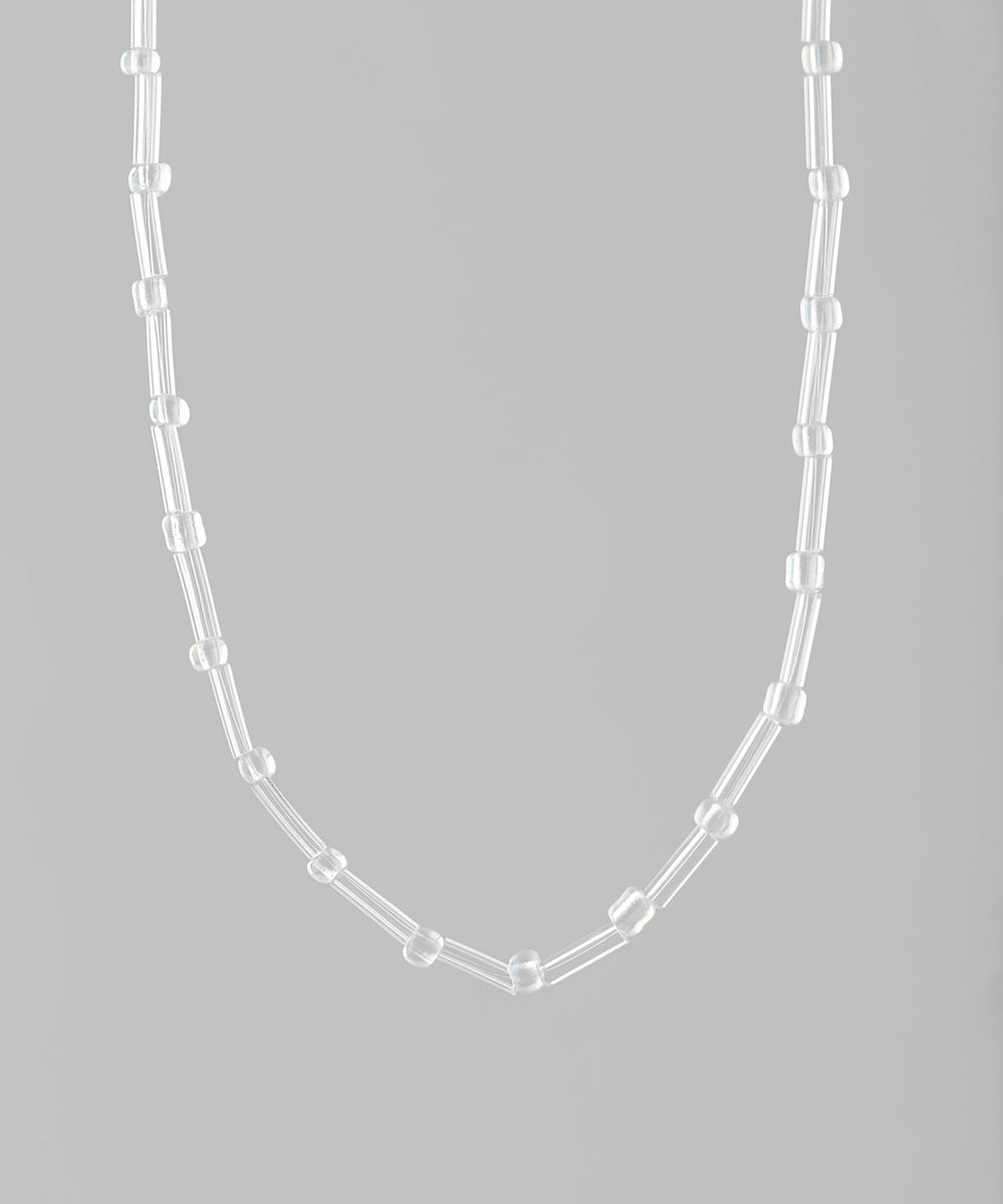 【eL+1】Beads Short Necklace おねコラボ クリア 天然石 eL+1】Beads Short Necklace | [公式]ジーナシス （JEANASIS）通販
