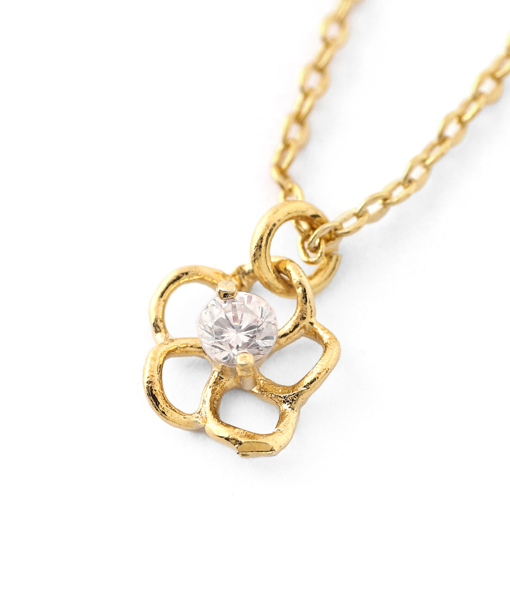 ANEMONE】ビジューフラワーネックレス｜アネモネ・シエナロゼ