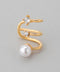 Pearl and bijou triple ear cuff