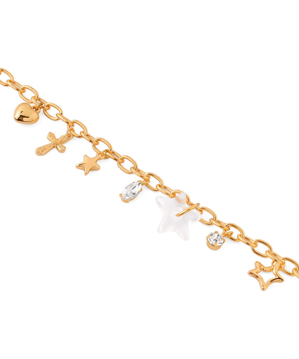 波模様の金属製チャーム ANEMONE】ミックスチャームネックレス｜アネモネ・シエナロゼ