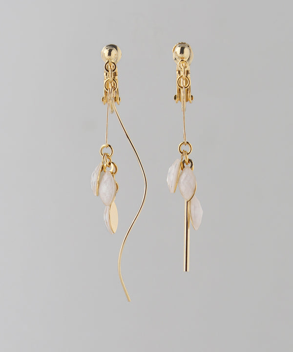 ラメドロップアシメイヤリング