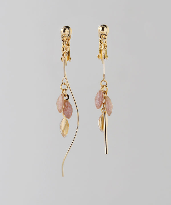 ラメドロップアシメイヤリング