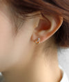 ビジュードロップラインピアス